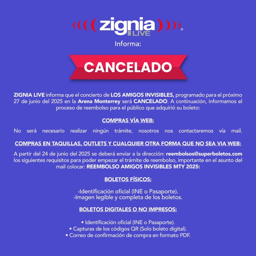 LOS AMIGOS INVISIBLES MONTERREY 2025 ARENA MONTERREY