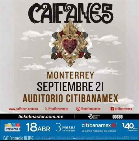 CAIFANES EN AUDITORIO CITIBANAMEX 2024