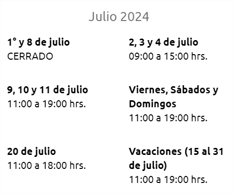 HORARIOS