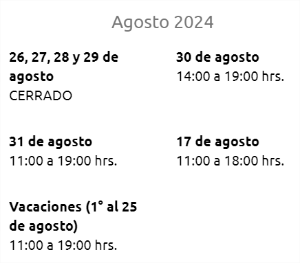 HORARIOS