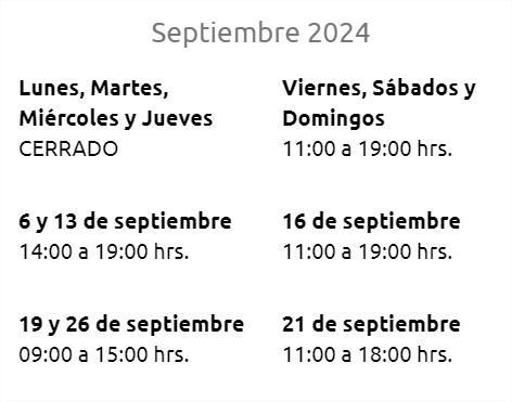 HORARIOS