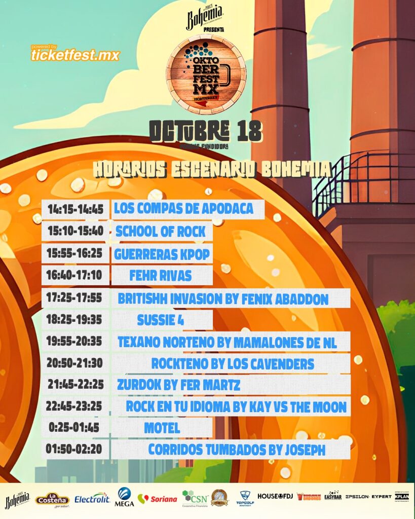 HORARIOS OKTOBER FEST 2025