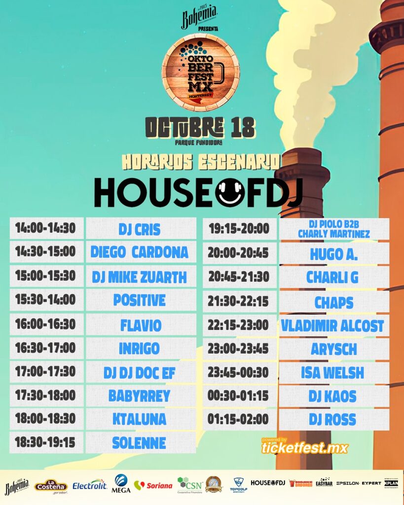 HORARIOS OKTOBER FEST 2025