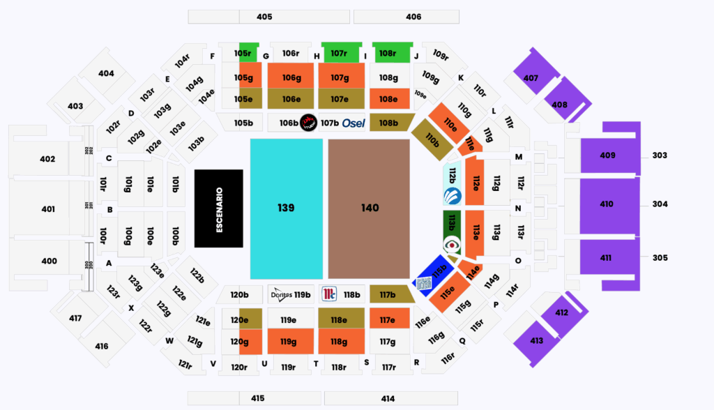 MAPA ARENA MONTERREY