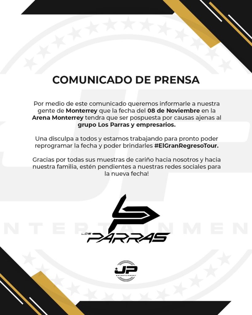 LOS PARRAS MONTERREY 2025 ARENA MONTERREY
