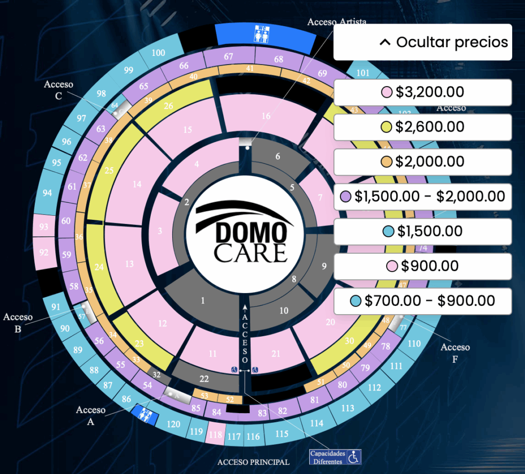 MAPA DE ZONAS Y PRECIOS PALOMAZO NORTEÑO DOMO CARE