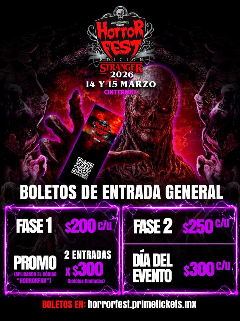 PRECIOS HORROR FEST EDICIÓN STRANGER 2026 MONTERREY CINTERMEX