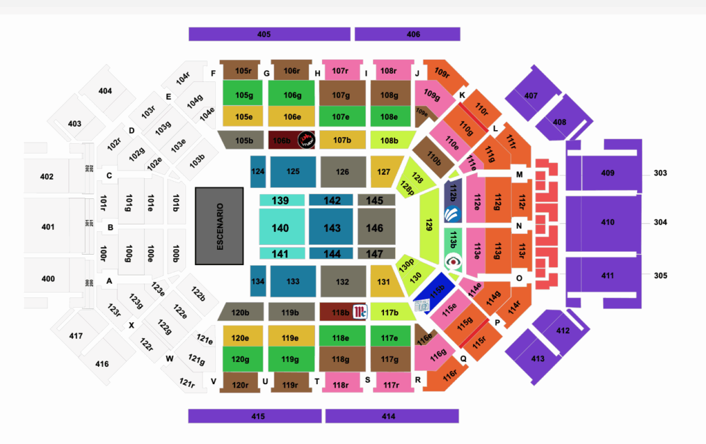 MAPA ARENA MONTERREY