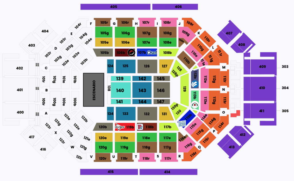 MAPA ARENA MONTERREY
