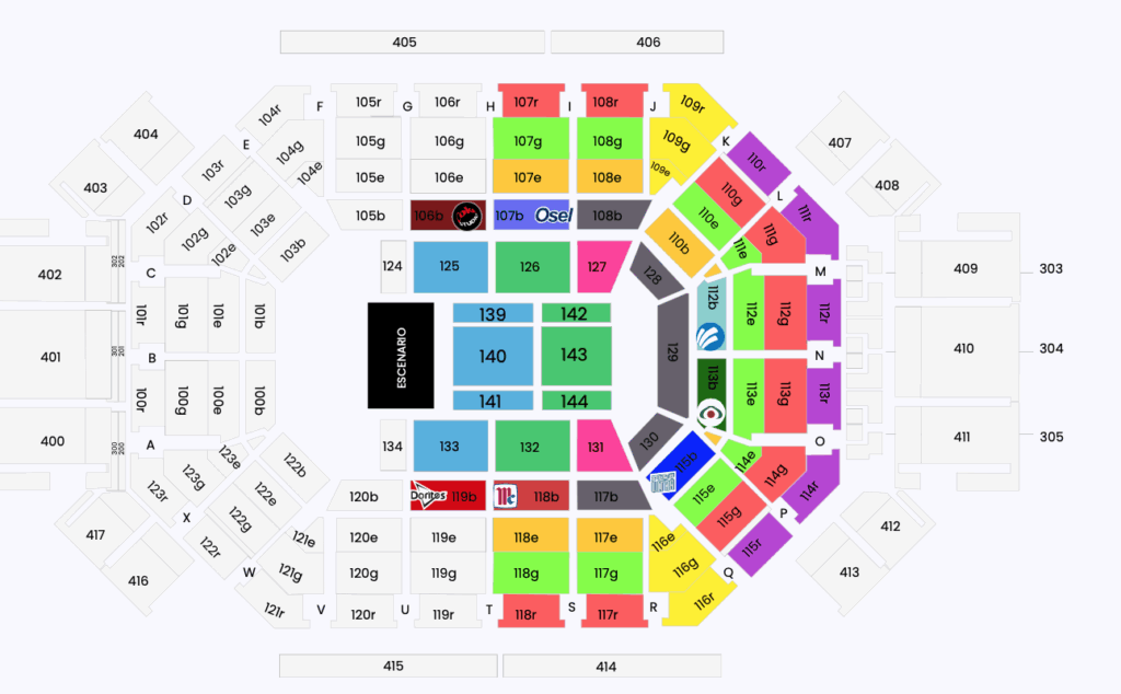 MAPA ARENA MONTERREY