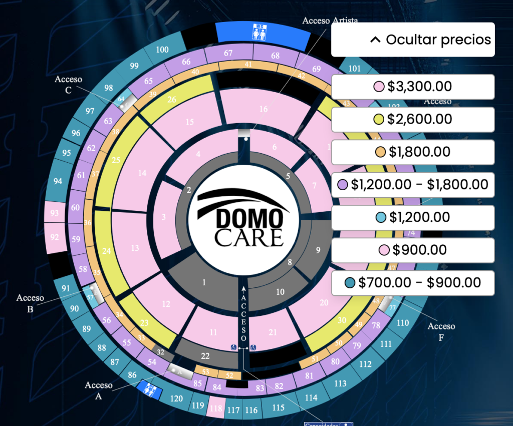 MAPA DE PRECIOS YURI MONTERREY 2026 DOMO CARE