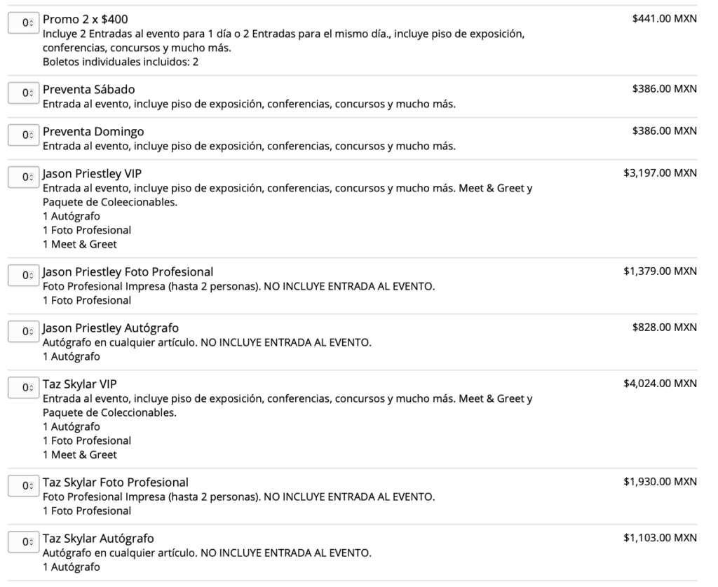PRECIOS LA CONVE 65 MONTERREY 2026