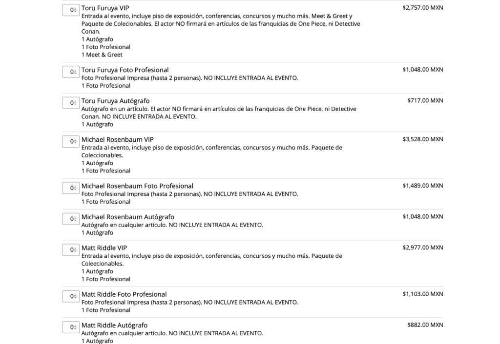 PRECIOS LA CONVE 65 MONTERREY 2026