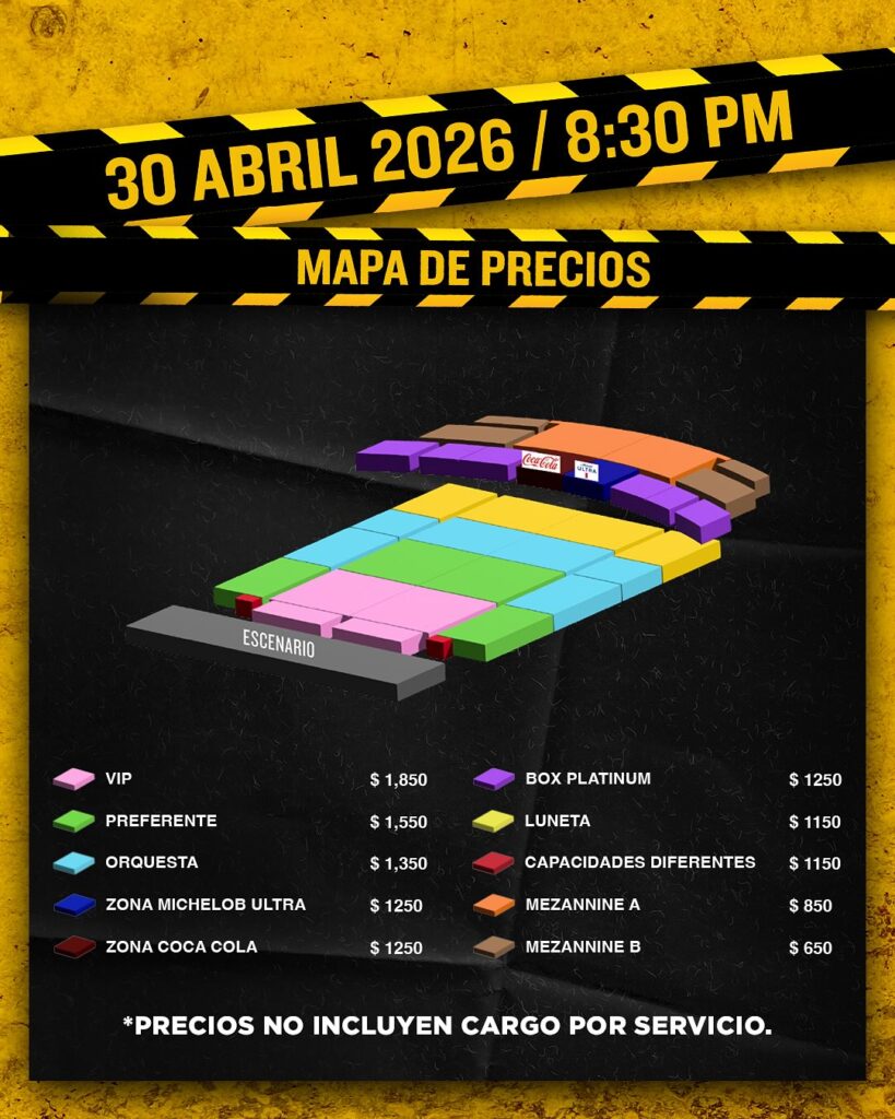 MAPA DE PRECIOS MEN AT WORK EN SHOWCENTER COMPLEX