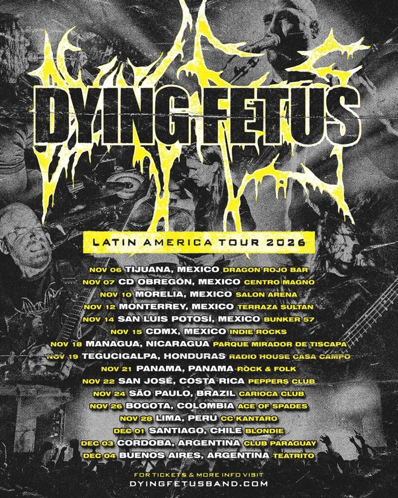 DYING FETUS MONTERREY 2026 TERRAZA SULTÁN