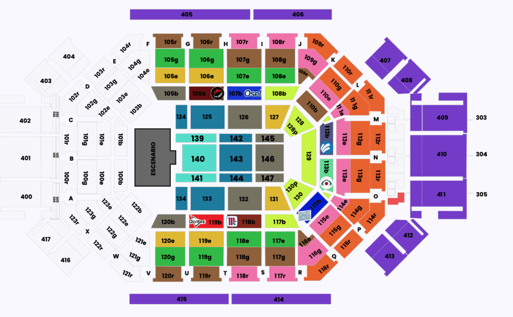 MAPA ARENA MONTERREY