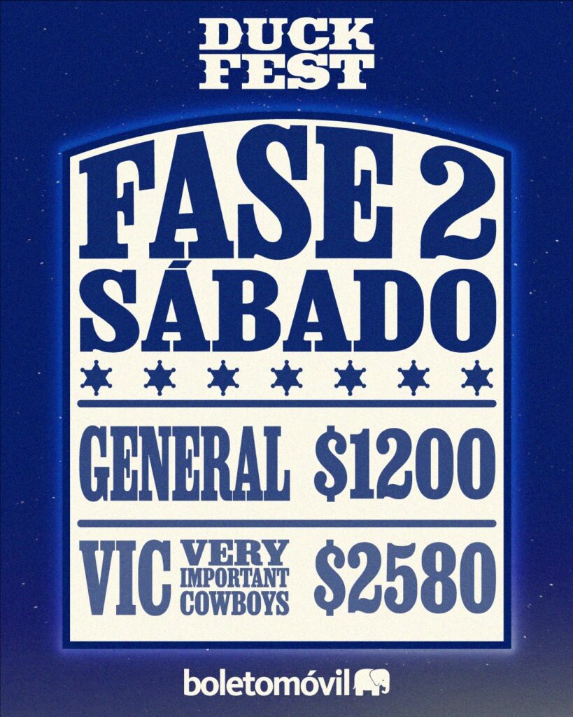 PRECIOS BOLETOS DUCK FEST 2026