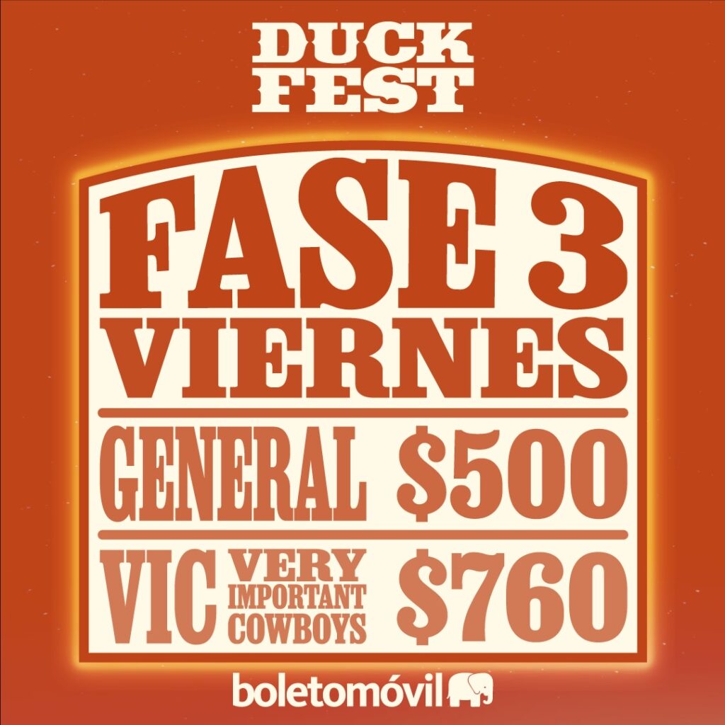 PRECIOS DUCK FEST 2026 SANTIAGO NUEVO LEÓN