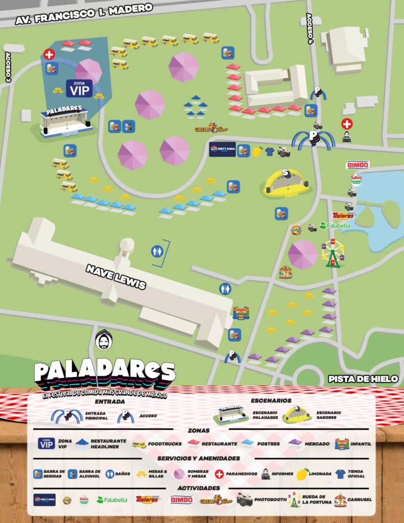 MAPA FESTIVAL PALADARES MONTERREY 2026 PARQUE FUNDIDORA