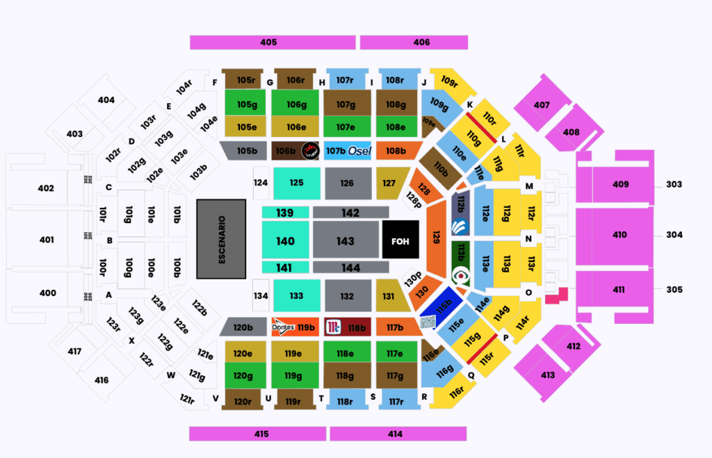MAPA ARENA MONTERREY