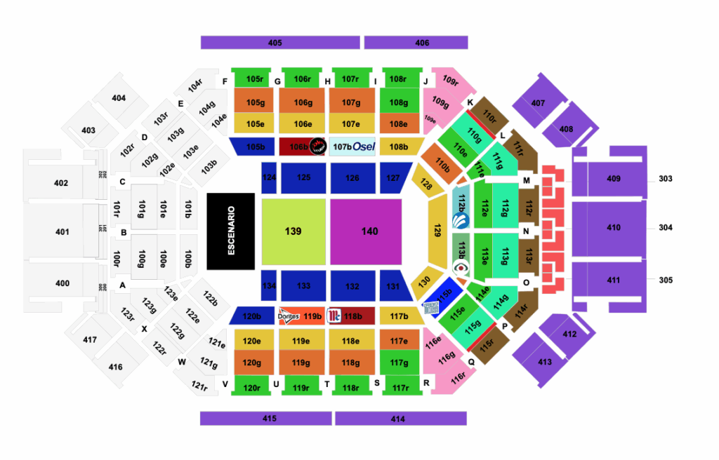 MAPA ARENA MONTERREY