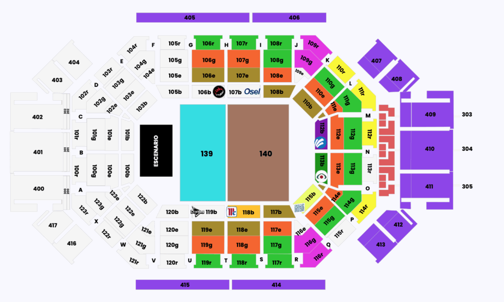 MAPA ARENA MONTERREY