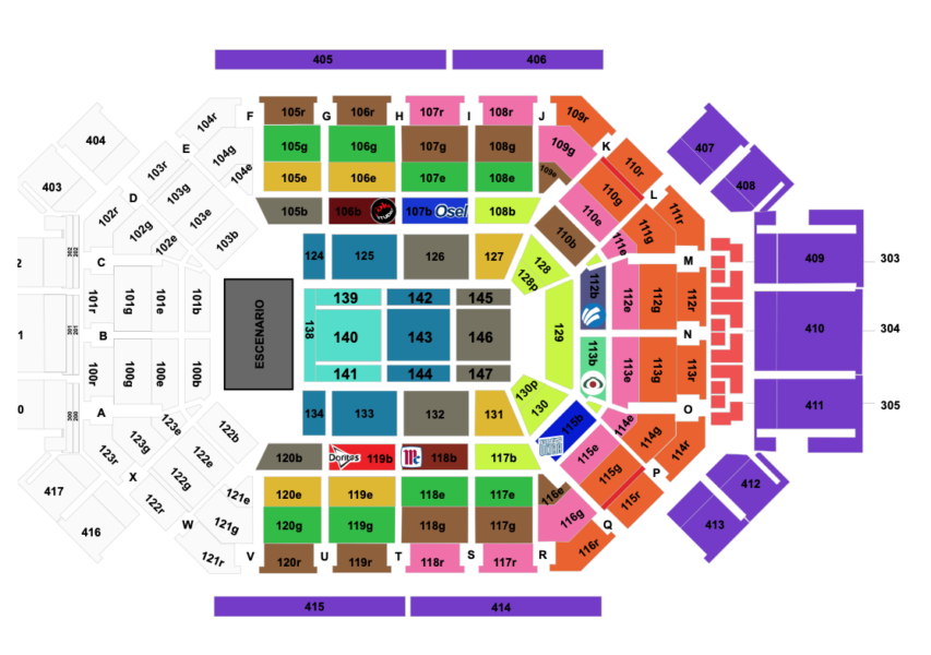 MAPA ARENA MONTERREY