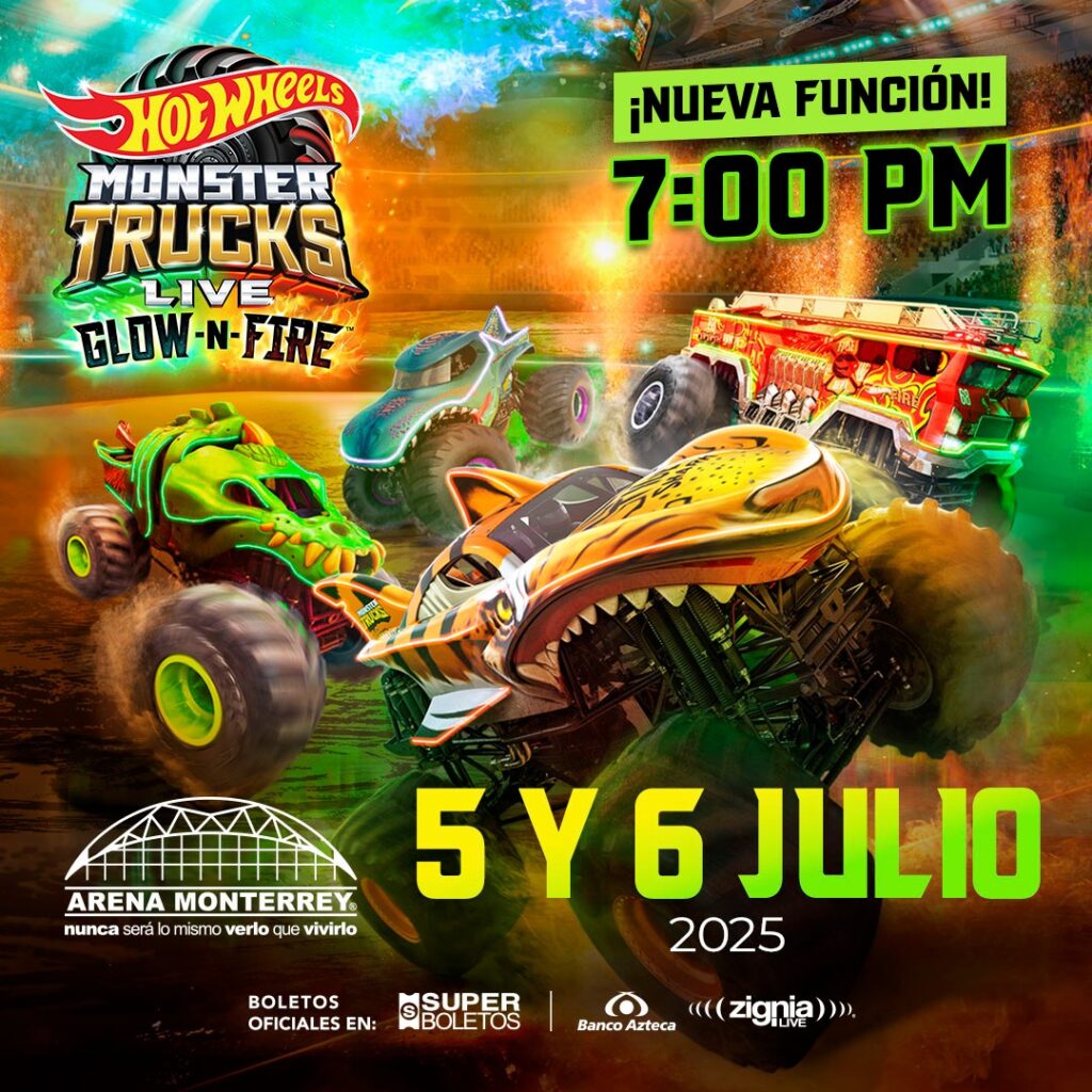 HOT WHEELS MONSTER TRUCKS MONTERREY 2025 ARENA MONTERREY