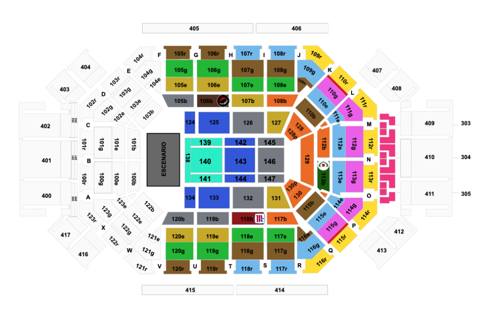 mapa ARENA MONTERREY