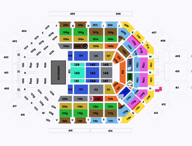 MAPA ARENA MONTERREY