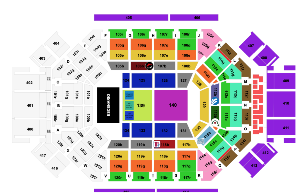 MAPA ARENA MONTERREY