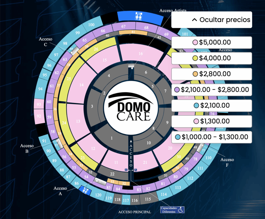 ALFREDO OLIVAS MONTERREY 2025 DOMO CARE mapa precios