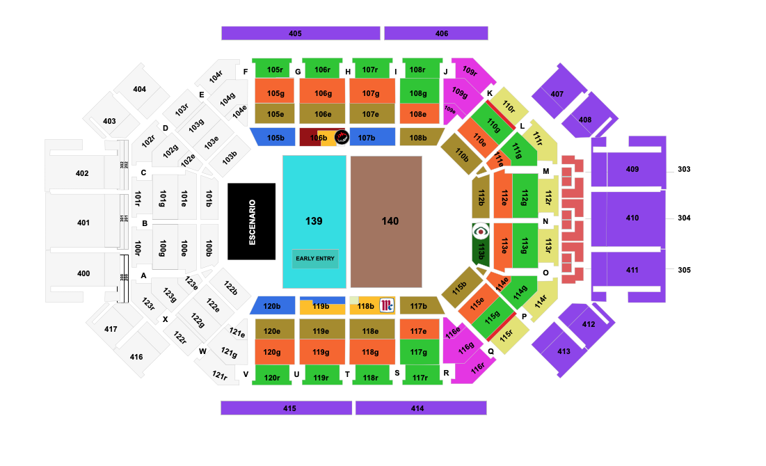 MAPA ARENA MONTERREY