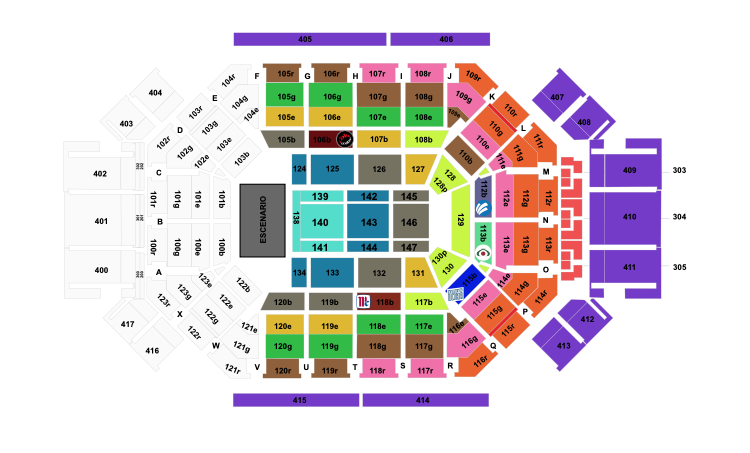 MAPA ARENA MONTERREY