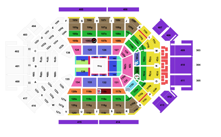 Mapa Arena Monterrey