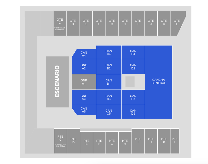 Mapa Estadio Banorte