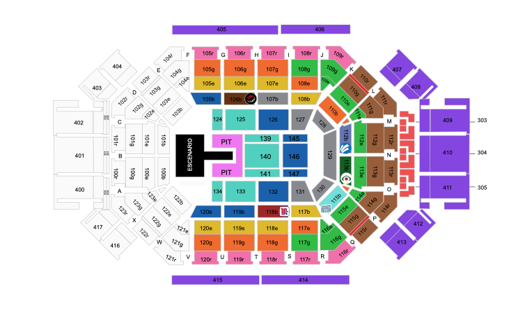 MAPA ARENA MONTERREY