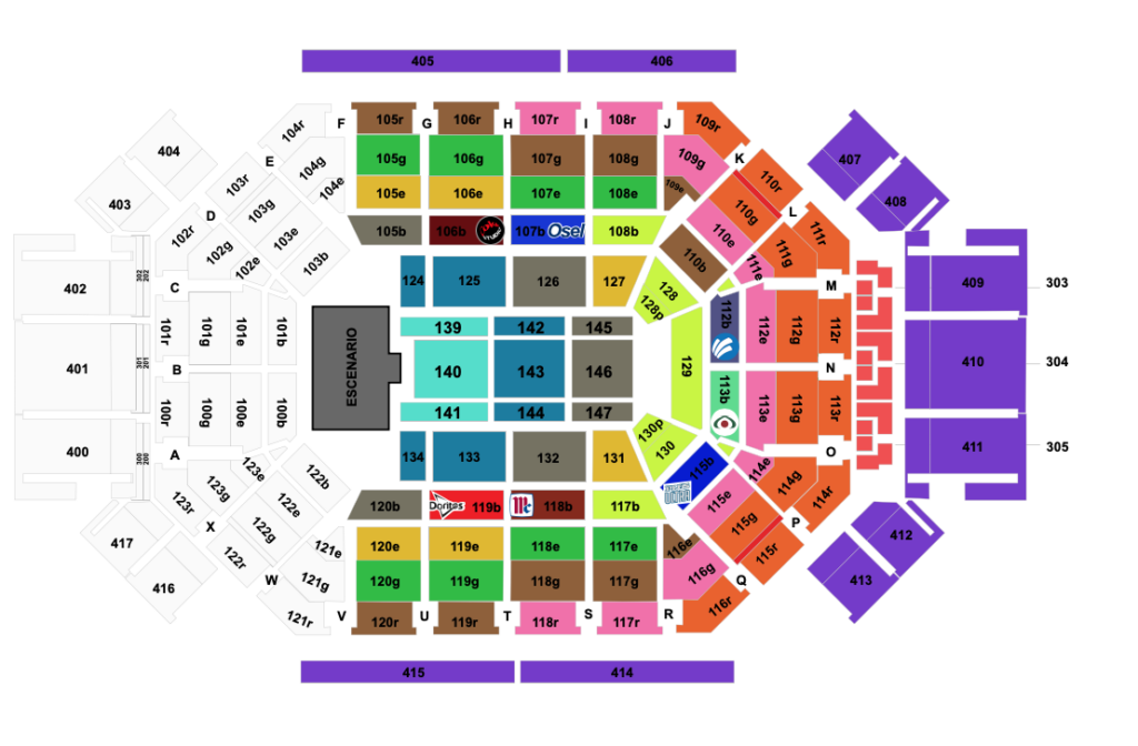 MAPA ARENA MONTERREY