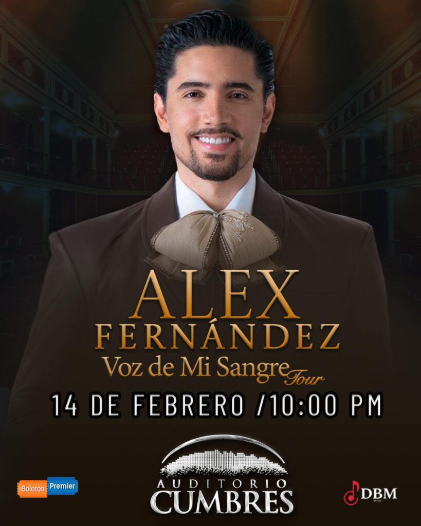 ALEX FERNÁNDEZ MONTERREY 2026 AUDITORIO CUMBRES