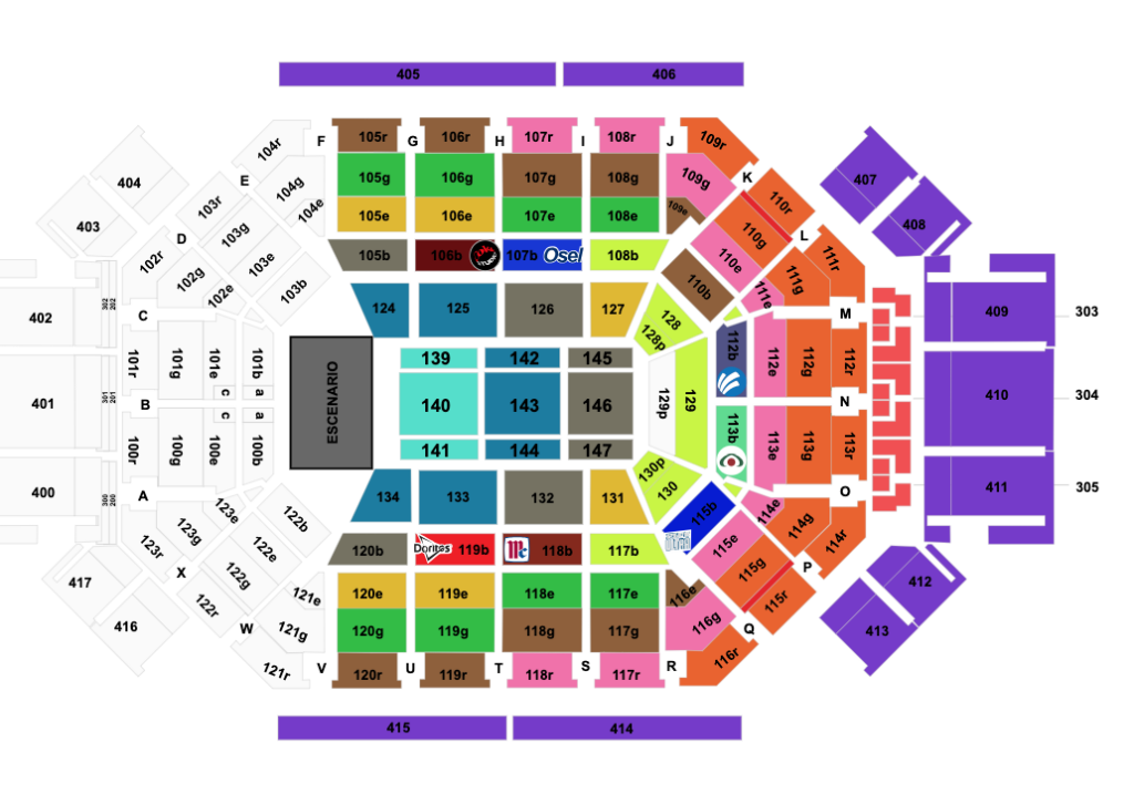MAPA ARENA MONTERREY