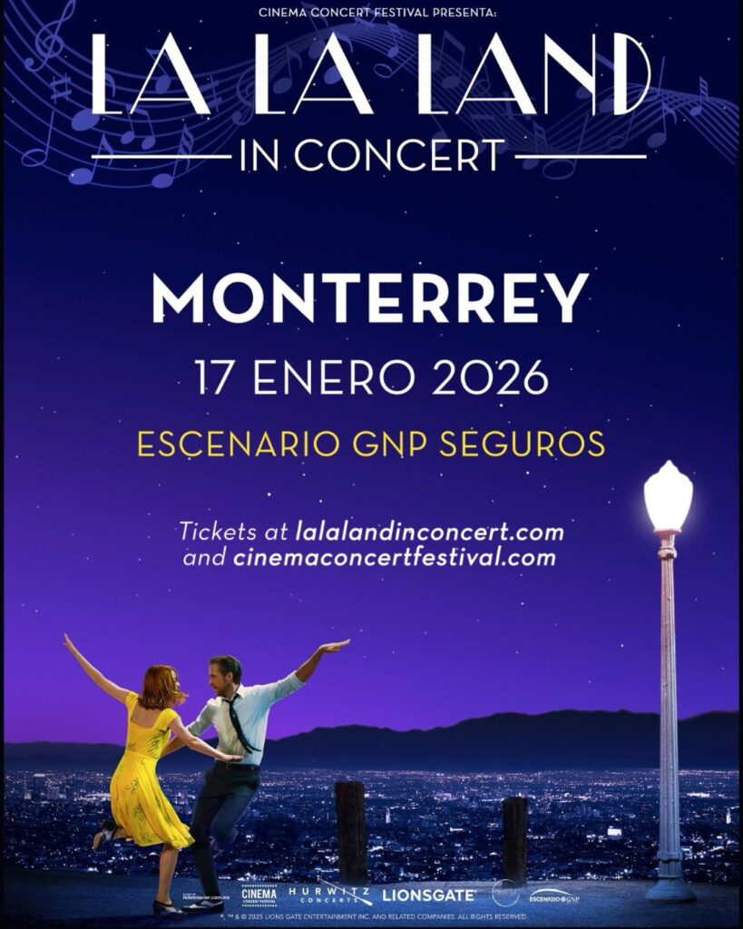LA LA LAND IN CONCERT MONTERREY 2026 ESCENARIO GNP SEGUROS