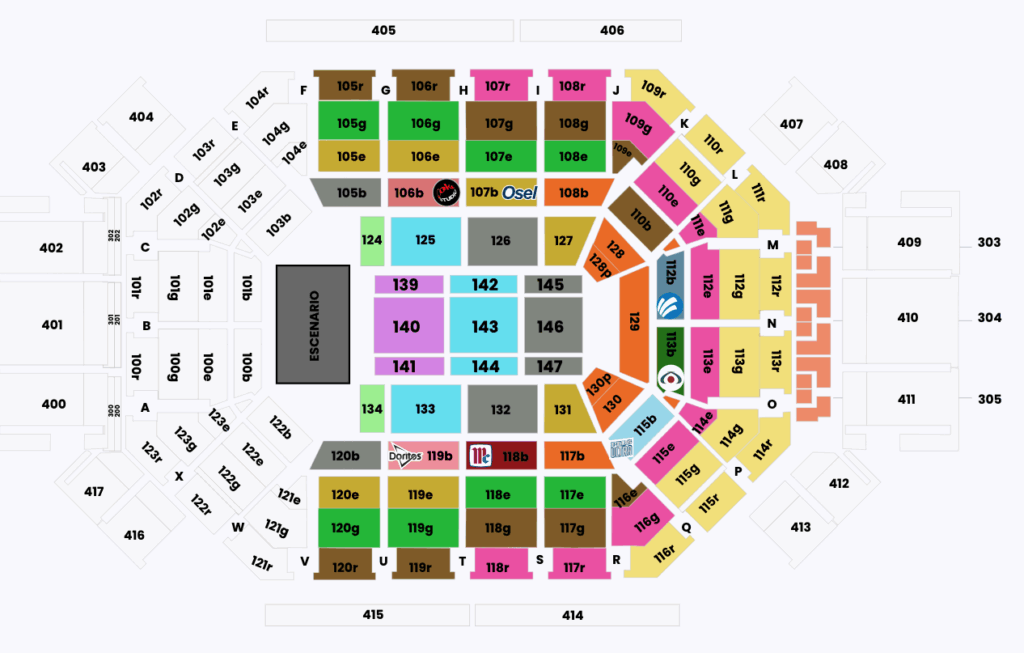 MAPA ARENA MONTERREY
