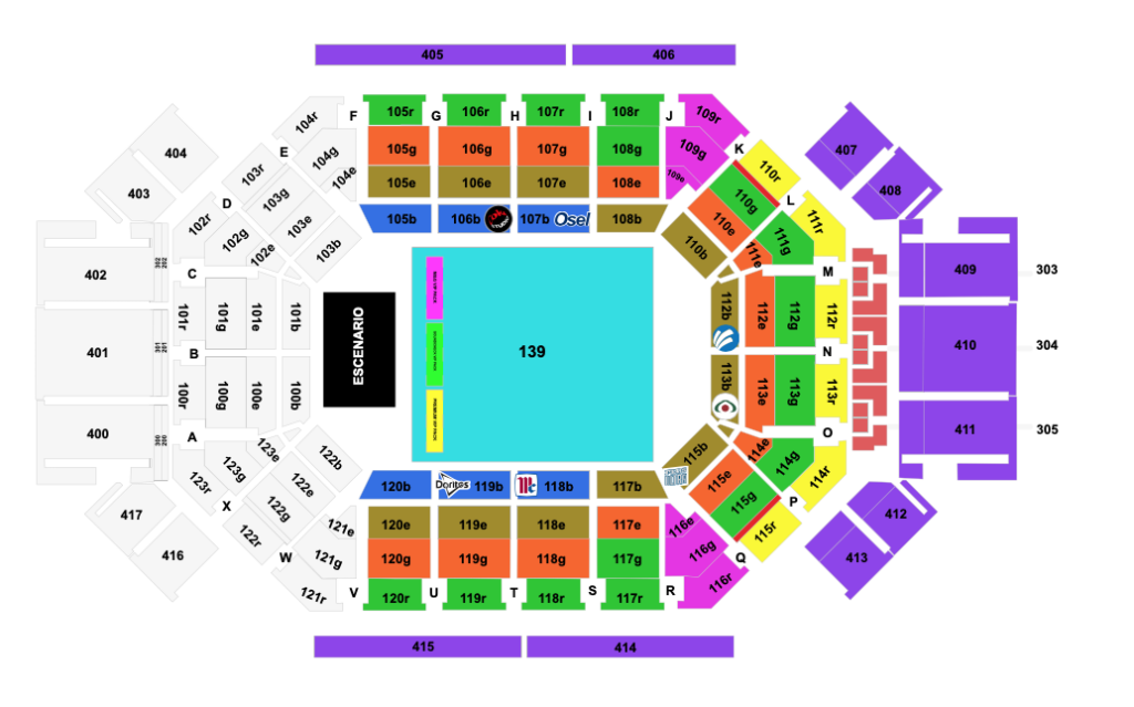 MAPA ARENA MONTERREY