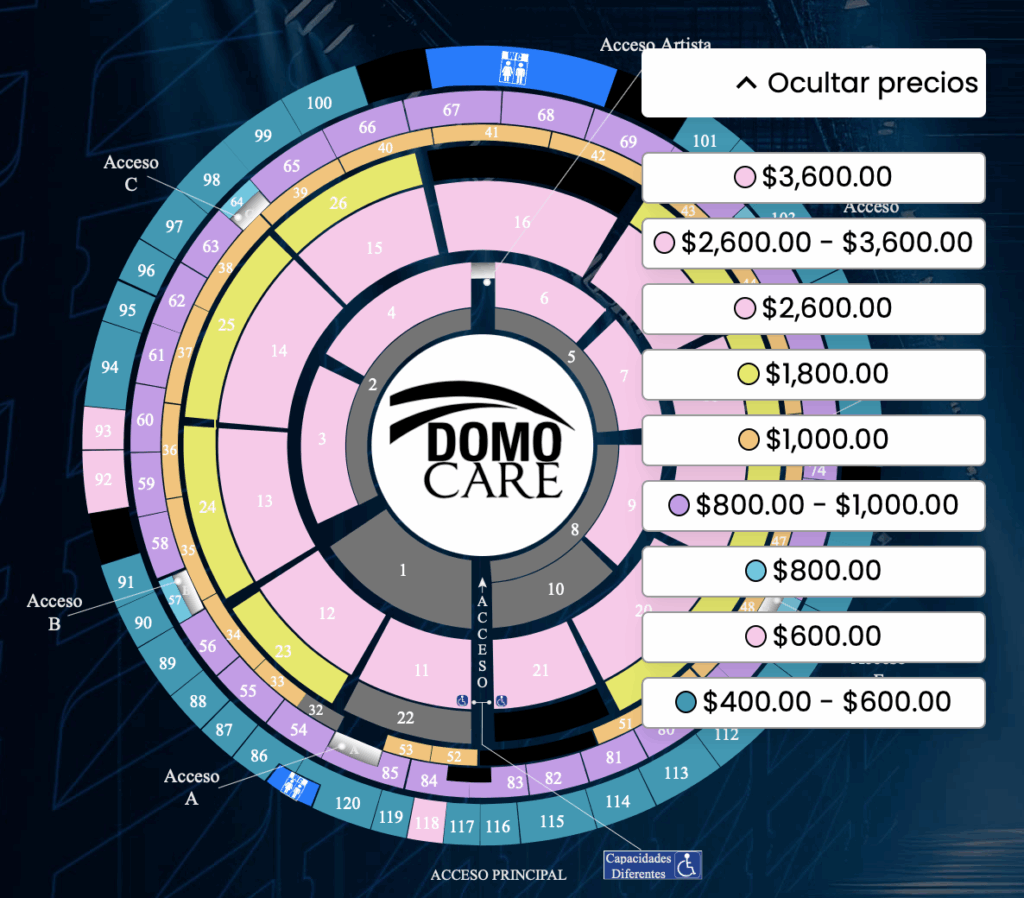 MAPA ZONA Y PRECIOS PESADO DOMO CARE HIJO DEL SANTO