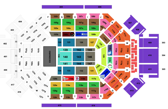 MAPA ARENA MONTERREY