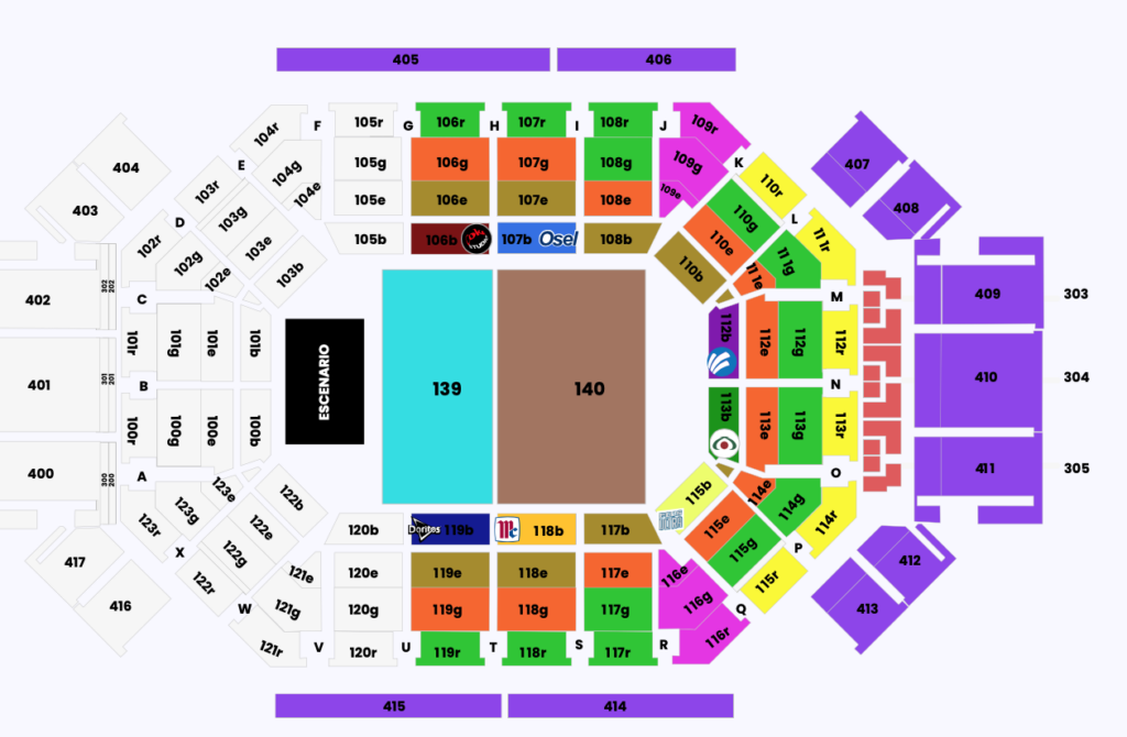 MAPA ARENA MONTERREY