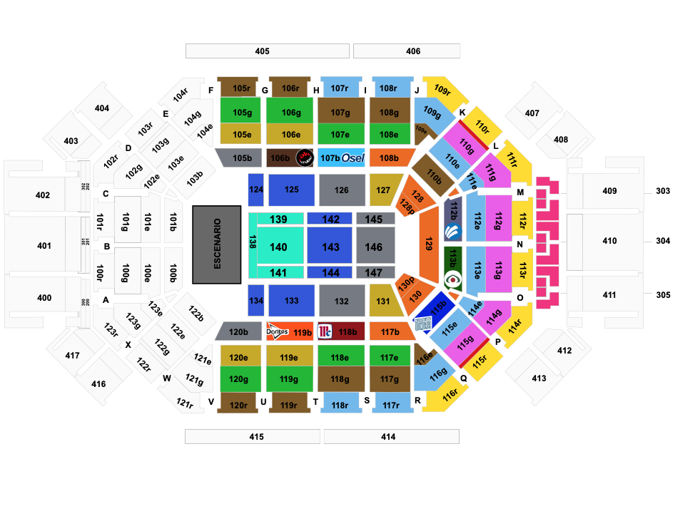 MAPA ARENA MONTERREY