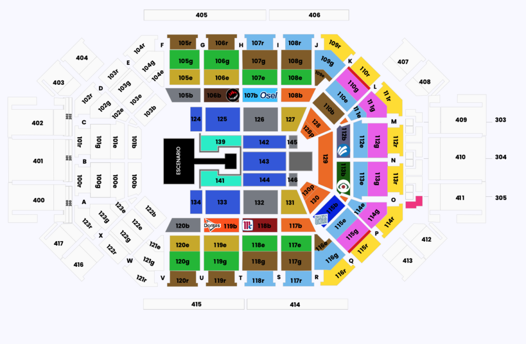MAPA ARENA MONTERREY