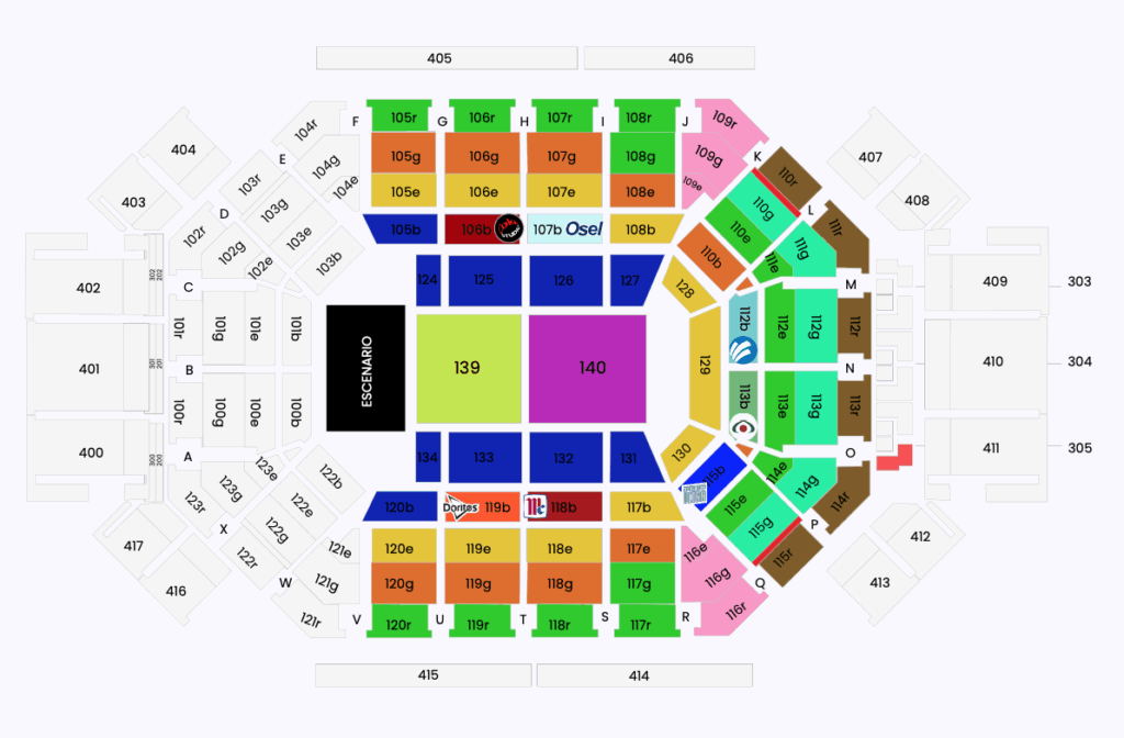 MAPA ARENA MONTERREY