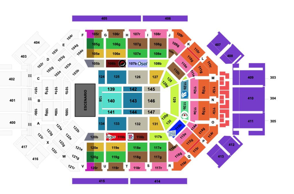 MAPA ARENA MONTERREY